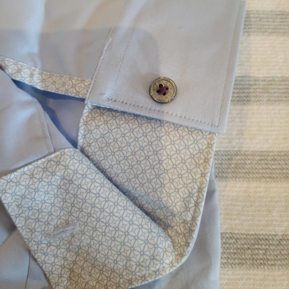 Ted Baker NWT Mens Long Sleeve Satin Stretch Shirt Modern Fit - Picture 6 of 12